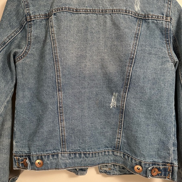 SOLD Ladies Distressed Jean Jacket - Picture 7 of 10